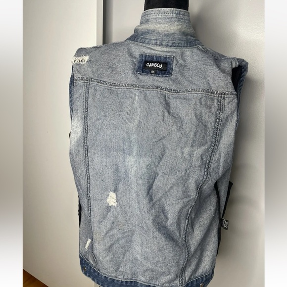 Mens CARBON JEAN Vest Size L - Picture 5 of 9